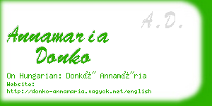 annamaria donko business card