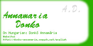 annamaria donko business card